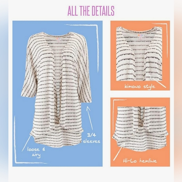 Lularoe Purple and Red Flower Print Lindsay Kimono Cardigan Size L - Picture 12 of 13